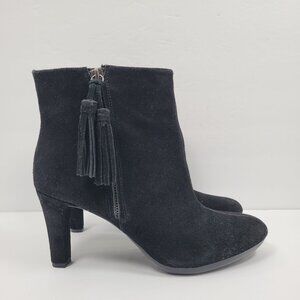 AK Anne Klein Iflex Women's Black Leather Ankle Boot 14800713 US Size 9.5M